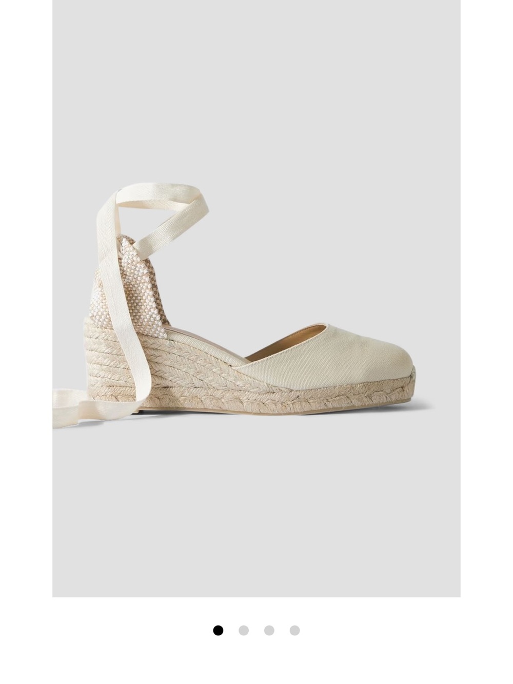 🇪🇸 Castaner Cream Espadrille Wedge with Ankle Wrap